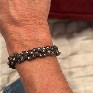 Beaded Bracelet with Silver Accents